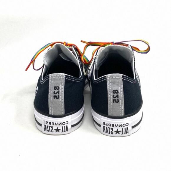 Converse Ctas Low Top Canvas Black Wedding 171213C-BLWT Custom Sneakers Women's - Picture 5 of 13